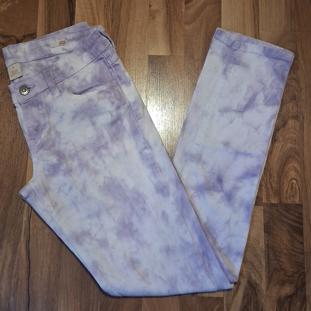 2/$30 Purple Tie-Dye Skinny Jeans